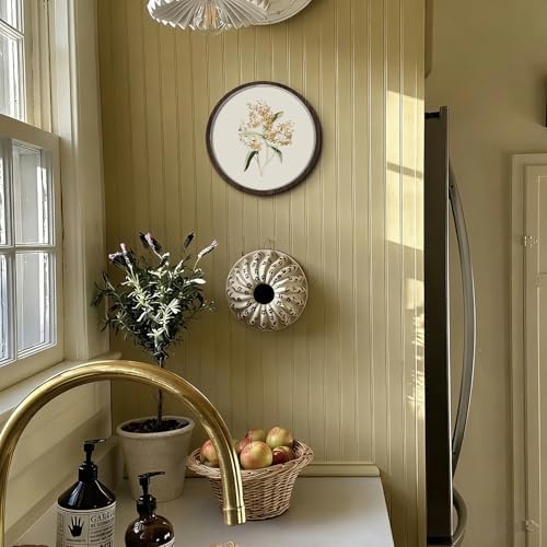 ELMCH Vintage Cottagecore Orchid Botanical Wall Art, 10x10 Inch - Image 4