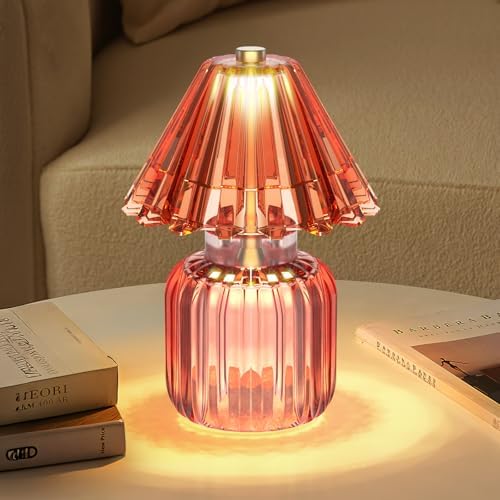 Small Battery Operated Lamp with Timer, Jelly Red by SisiHokai