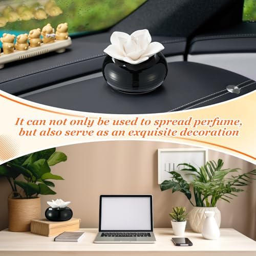 Honeydak 1 Pcs Ceramic Essential Oil Diffuser, Non Electric,White Lotus - Image 5