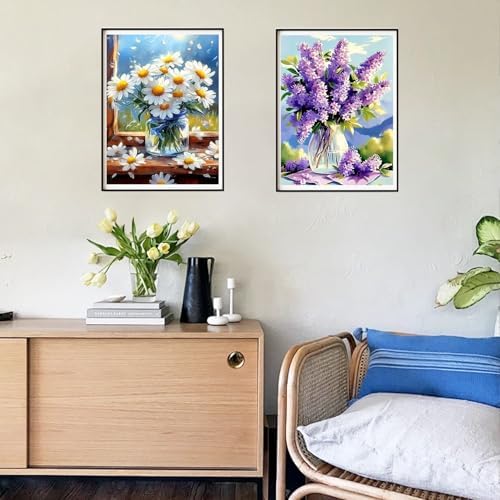 DOZEEZOP 4-Pack Diamond Art Kit for Adults, 5D Diamond Painting 12x16 Inch - Image 4