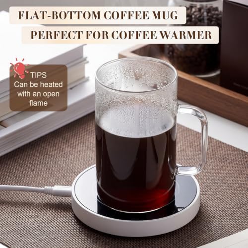 1 Pack 40 oz Extra Large Glass Coffee Mugs Borosilicate Cups with Handle - Image 3