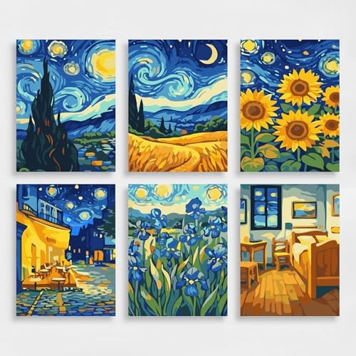 Davincified Vincent Van Gogh - Mini Paint by Numbers Set by Davincified