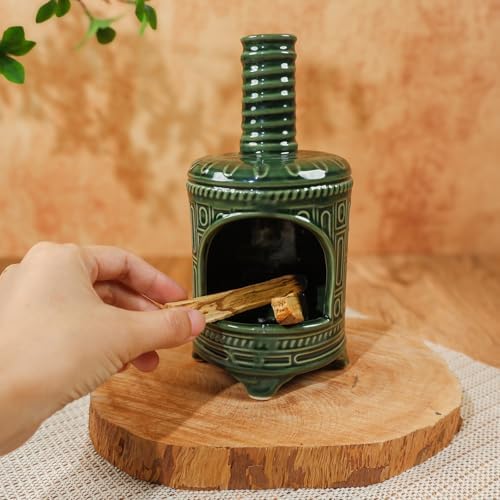 MOUGIGI Handmade Ceramic Palo Santo Holder & Mini Chiminea Incense Dish - Image 5