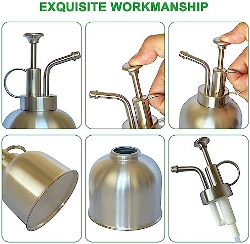 Stainless Steel Plant Sprayer, Small Watering Can for Indoor Potted Plants - Image 3
