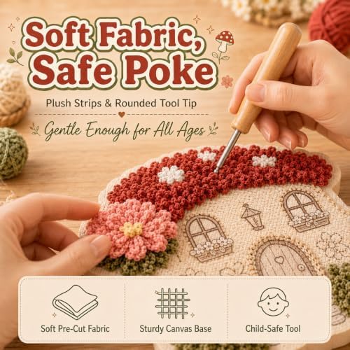 Whimsical Village 3D Fabric Poke Art Kit (Snail Mail) - Image 4