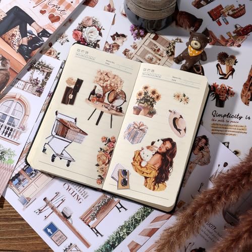 A5 Size Journaling Stickers - 200 Pre-Cut Washi Stickers for Junk Journal & Scrapbooking - Image 4