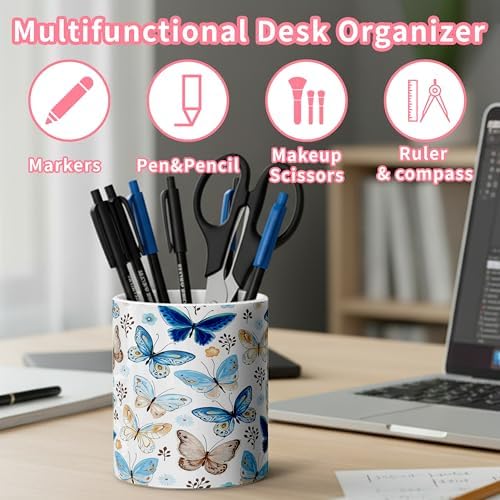 Ceramic Pen Holder Desk Accessories Brush Holder Pencil Holder Organizer - Image 4