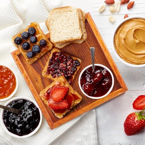 Wood Tray, Small Square Tea Tray Home Decor Serving Trays Platter for Living Room, Coffee Table, Breakfast in Bed, Candle Display (6.5x6.5 inch) - Image 5