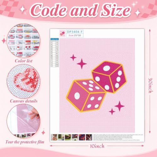 Yiaoyinnz 6 Pcs Pink Diamond Art Kits for Adults 10x12inch - Image 2