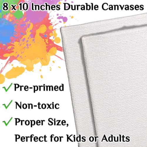 4 Pack Paint and Sip Kit for Adults 8 x 10In Canvas Painting Set - Image 3