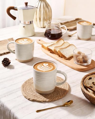 famiware Coffee Mugs Set of 4, 13 oz Mug Set, Ceramic Cup Set with Handle - Image 3