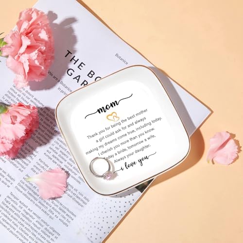 PUDDING CABIN Mother of the Bride Gifts Jewlery Dish - Today a Bride, Tomorrow a Wife, Always Your Daughter - Wedding Day Gifts for Mom from Daughter in Law - Image 3