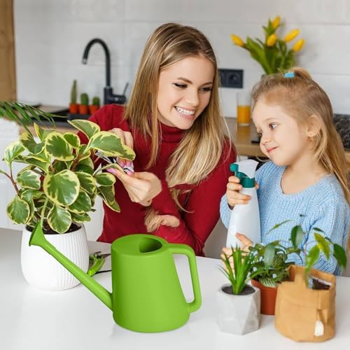 ZXJ Hand Plant Watering Can - for Indoor and Outdoor Home Garden Plants - with Long Spout - Light Green- 1/2 Gallon - Image 5