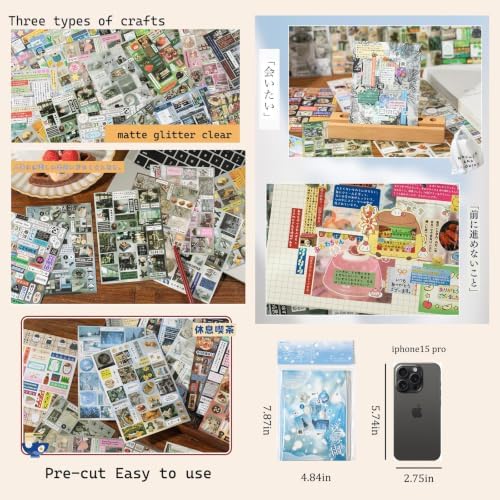 Japanese Sticker Book for Journal Supplies, Korean Stickers for Journaling - Image 3