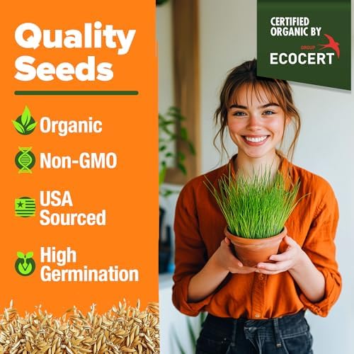 HOME GROWN Organic Cat Grass Seeds Pack 8 oz 7200 Oat & Barley Grass Seeds - Image 7