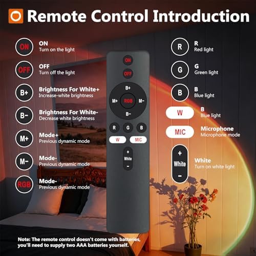Sunset Lamp Projector with Remote Control, Multiple Colors LED APP Control Sunset Light Three Control Methods Night Light for Room Decor/Christmas Gift/Photography/Party/Bedroom Decor - Image 3