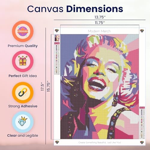 Celebrity Pop Art Diamond Movie Star Kit for Adults 5D Round Drill 12x16 - Image 4