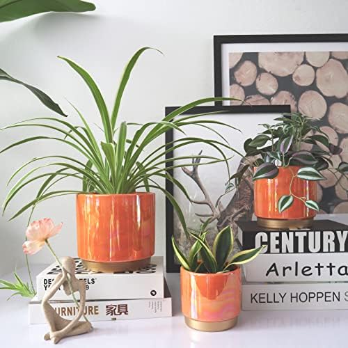Gepege Ceramic Plant Pots for Indoor Plants, Planters with Drainage Holes - Image 7