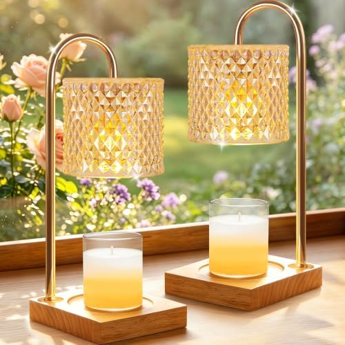 TigQiang 2 Pack Candle Warmer Lamp, Gifts for Women Mom House Warming Amber by TigQiang-PremiumLighting