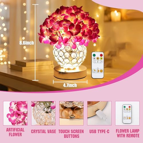 Purple Hydrangea Flower Lamp with Remote Control Romantic Gifts Decor - Image 6