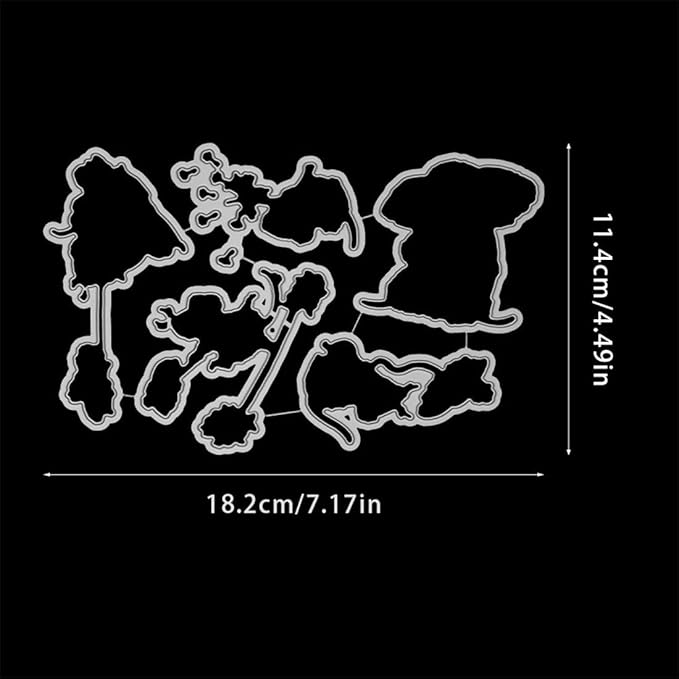 Mouse Daisy Flower Stamps and Cutting Dies for Card Making DIY Transparent Silicone Clear Stamp and Metal Die Cuts Sets for Scrapbooking Paper Greeting Cards Decor Seals Craft Supplies