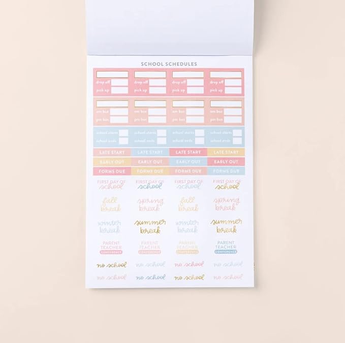 Home Planner Sticker Book 2nd Ed | Pack of 15 | 766 Total Stickers | Assorted Sizes | 5x7 Sheets of Stickers | Gold Foil Stamping | Fun Stickers for Home Planners, Journals and More