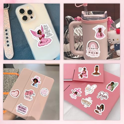 100 Pcs Christian Prayer Board Stickers, Jesus Sticker for Water Bottles Laptop Scrapbook Journaling Planner, Bible Study Vision Board Supplies Christian Easter Gifts - Image 4