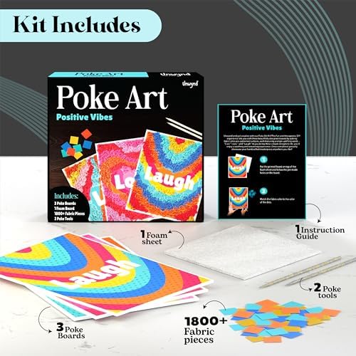 Unwynd Poke Art Positive Vibes Flower Bouquet Kit for Adults, Women & Teens - Image 2