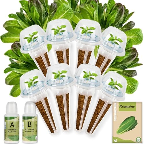 8-Pod Romaine Seed Pod Kit for Aerogarden, Includes Lettuce Seeds, Universal Hydroponic Pods Indoor Gardening Supplies (8-Pod) by Hreblink