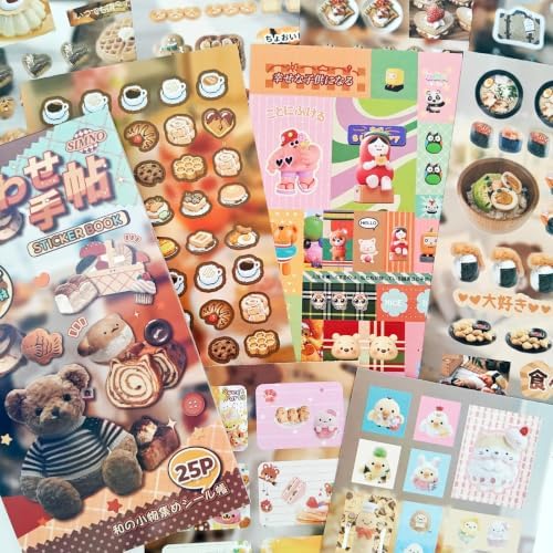 700+ Kawaii Japanese Stickers Set,25 Sheets Kawaii Scrapbook Japanese Stickers Book,Korean Sticker for Journaling,Junk Journal,Bullet Journal,Planner,DIY Craft(Hand Post) - Image 2