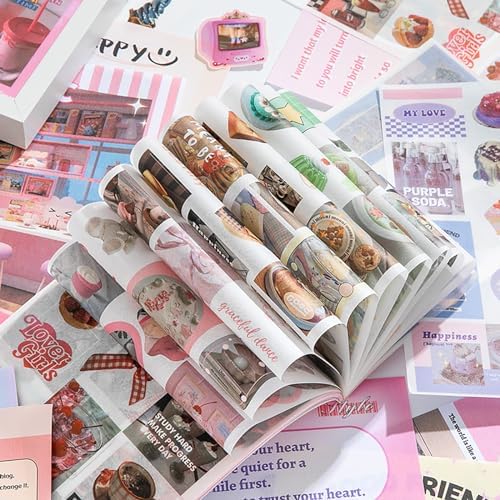 Food Stickers for Scrapbooking with 450 Scrapbook Stickers and 20 Scrapbook Papers Washi Sticker for Journaling ice Cream Cake Dessert Sticker for Scrapbooking - Image 4