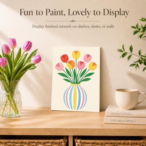 8 Pack Pre Drawn Canvas Painting Kits for Adults Sip and Paint Kit - Image 6