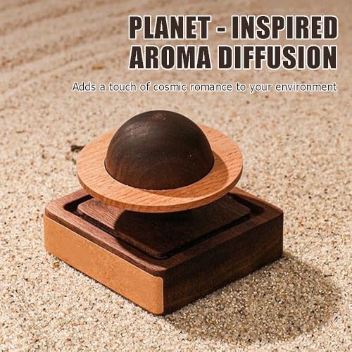 Ouliget Wood Essential Oil Diffuser,Planet Walnut Aroma Therapy,Passive Diffuser for Desk Table Home Office Car Wardrobe Yoga Hall and SPA, Thoughtful Gifts for Yoga Meditation - Image 3