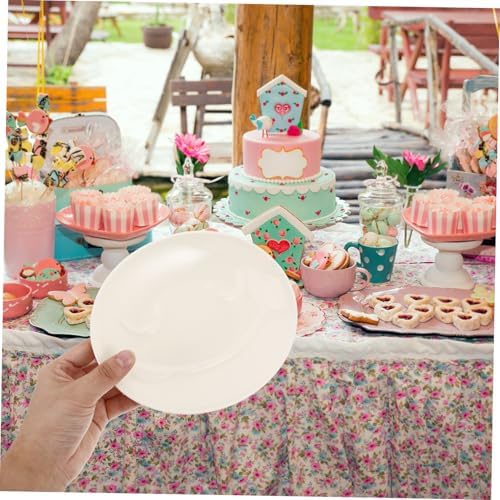 Happyyami Cute Ceramic Tray Dish for Jewelry and Keys, White Decorative - Image 4