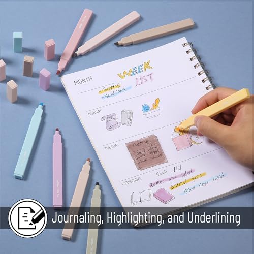Mr. Pen- Aesthetic Highlighters No Bleed, 8 Pack, Assorted Colors | Chisel Tip, Cute Highlighters Assorted Colors for Journaling, Highlighting, Underlining, Fast Dry, Back to School Supplies - Image 5