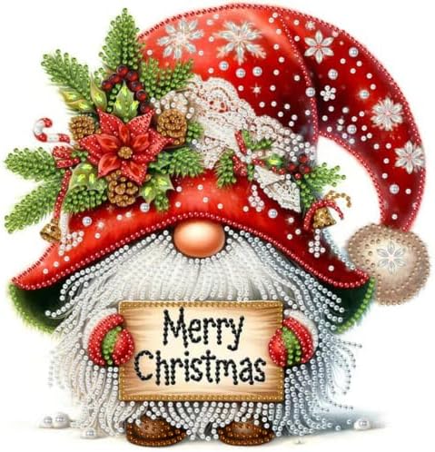 Christmas Gnome Diamond Art Painting Kits 5D Special Shape 12 x 12 inch by Unknown