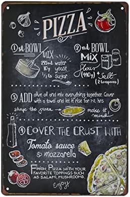 Fast Food Vintage Tin Sign - Pizza Retro Metel Sign - Wall Decor wall sign for Kitchen Bakery Cafe Restaurant by TREEPERI