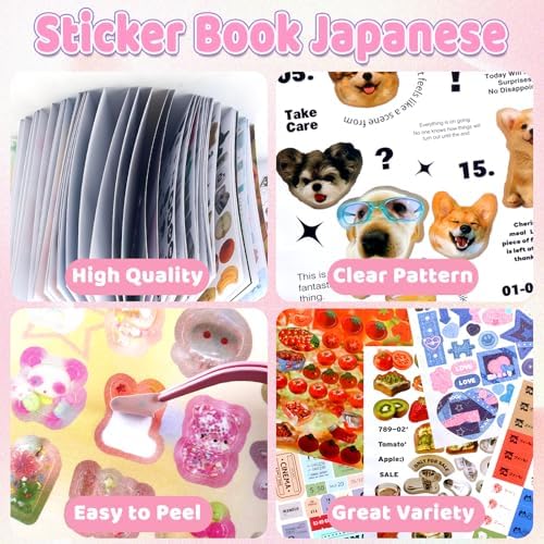 3500Pcs Korean Stickers for Kpop Photocards Decor Stickers Book Aesthetic Toploader Sticker Glitter Butterfly Sweetheart Ribbon Flower Alphabet Cute Scrapbook Sticker for DIY Card Art Crafts 60-Page - Image 2
