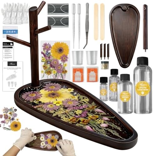 Auraeve All-in-One DIY Resin Craft Kit - Flower Jewelry Stand for Adults by AuraeveStudio