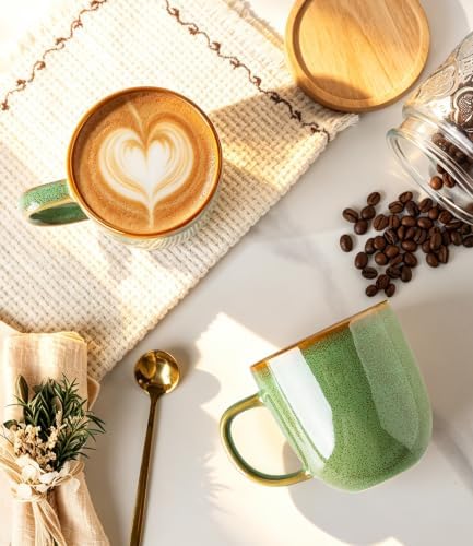 LERATIO Ceramic Coffee Mugs Set of 6,12oz Handmade Coffee Mugs Set - Image 3
