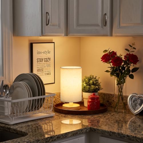 Fenmzee 8.5" Small Table Lamp for Bedroom - Inline Switch Bedside Lamp - Image 6