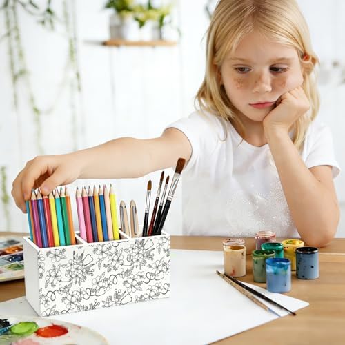 Nurse Floral Pen Pencil Holder for Desk, Nurse Appreciation Gifts - Image 5