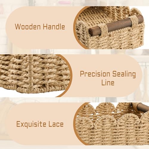 Wicker Baskets for Organizing Toilet Paper Storage Basket - Image 2