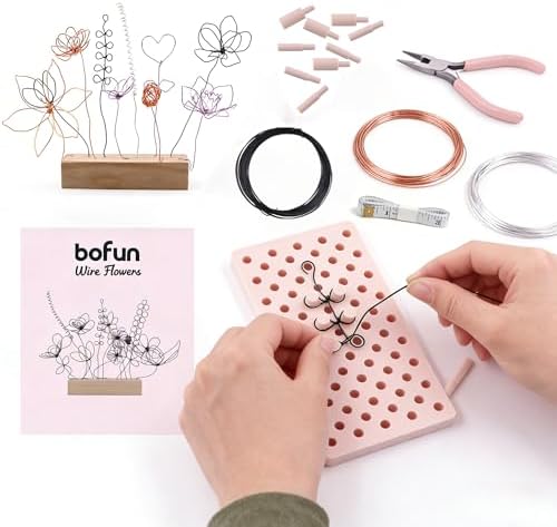 BoFUN Wire Art Flower Craft Kit for Teens & Adults Women Birthday - Image 4
