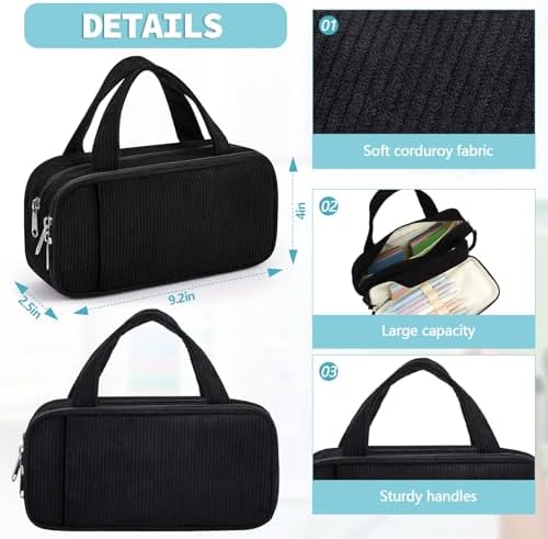 Jutom 39 Pcs Aesthetic Book Annotation Kit,Black,Classic Style - Image 5