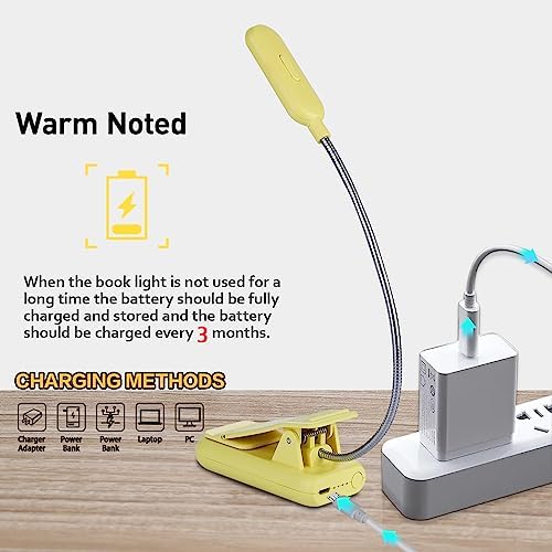 VAVOFO Rechargeable Reading Light, Clip on Book Light for Reading in Bed - Image 6