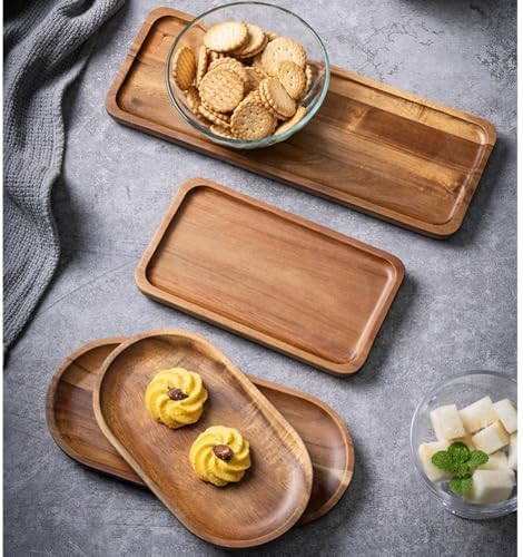 Rectangular Wooden Tray For Serving For Tea Coffee And Desserts With Minimalist Japanese Style And Easy To Clean Wood For Various Settings(TP02（Small）) - Image 5