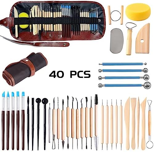 ReArt Natural Air-Dry Clay, Pottery Clay10LBs with 40 Pcs Pottery Tools Clay Sculpting Tool Set, All-Purpose Modeling Clay (Terra Cotta) - Image 2