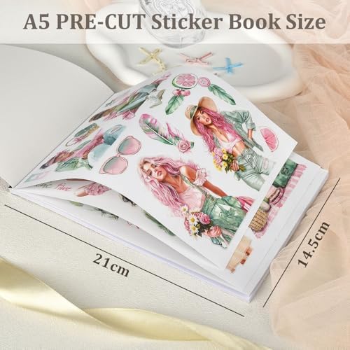 Snycler Breezy Holiday Theme Sticker Scrapbooking Supplies for Junk Journal, 20 Sheets PET Stickers - Vintage Journaling Stickers, Ephemera Sticker Book Pre Cut, Junk Journal Supplies, Planner - Image 3