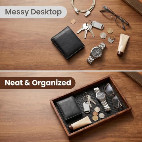 Valet Tray Wooden Catch All Tray Nightstand Tray Valet Desk Tray - Image 3